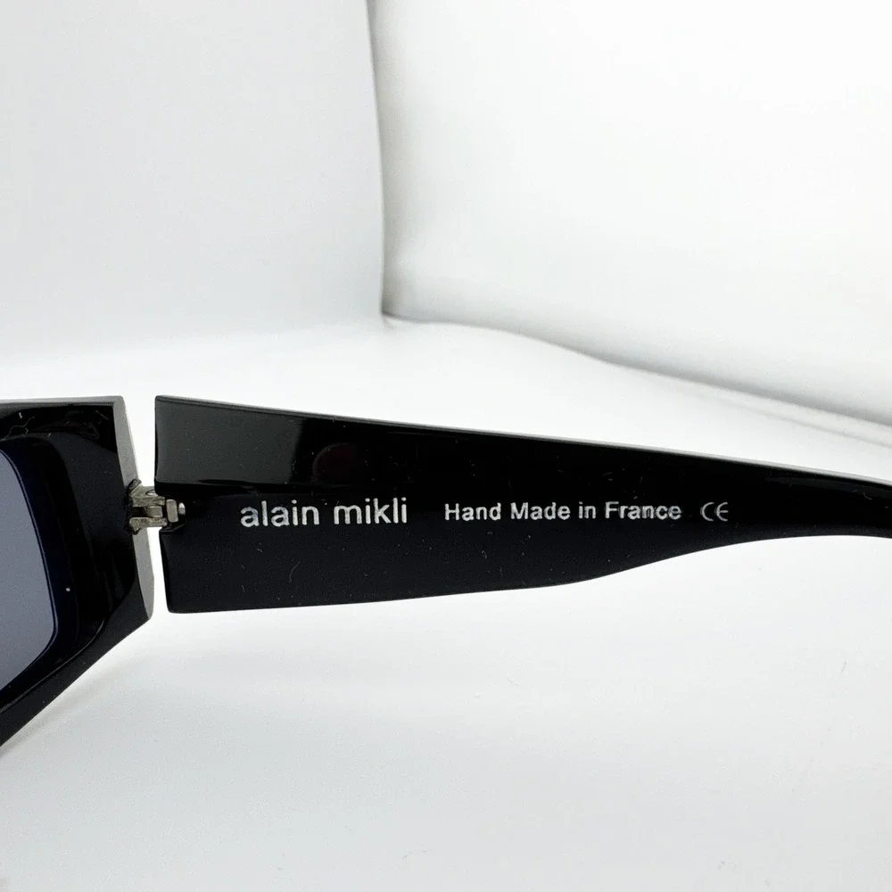 Alain Mikli Y2K‎ Rhinestone Rectangle Sunglasses Women Black Cat 3